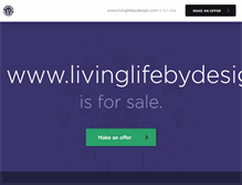 Tablet Screenshot of livinglifebydesign.com